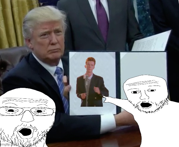 title | image tagged in trump bill signing | made w/ Imgflip meme maker