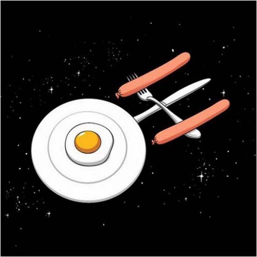 Star Trek Breakfast ! | image tagged in star trek,breakfast | made w/ Imgflip meme maker
