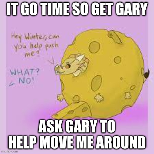 IT GO TIME SO GET GARY; ASK GARY TO HELP MOVE ME AROUND | image tagged in awkward moment | made w/ Imgflip meme maker