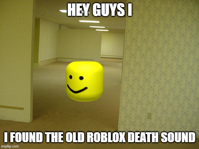 Rip Oof 2006-2022 | HEY GUYS I; I FOUND THE OLD ROBLOX DEATH SOUND | image tagged in the backrooms,roblox meme,rip | made w/ Imgflip meme maker