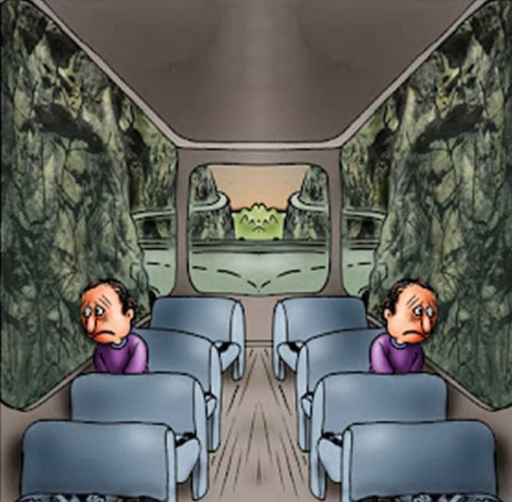 2 sad guys on a bus Blank Meme Template