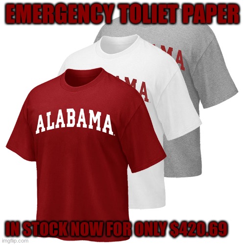 EMERGENCY TOLIET PAPER; IN STOCK NOW FOR ONLY $420.69 | made w/ Imgflip meme maker
