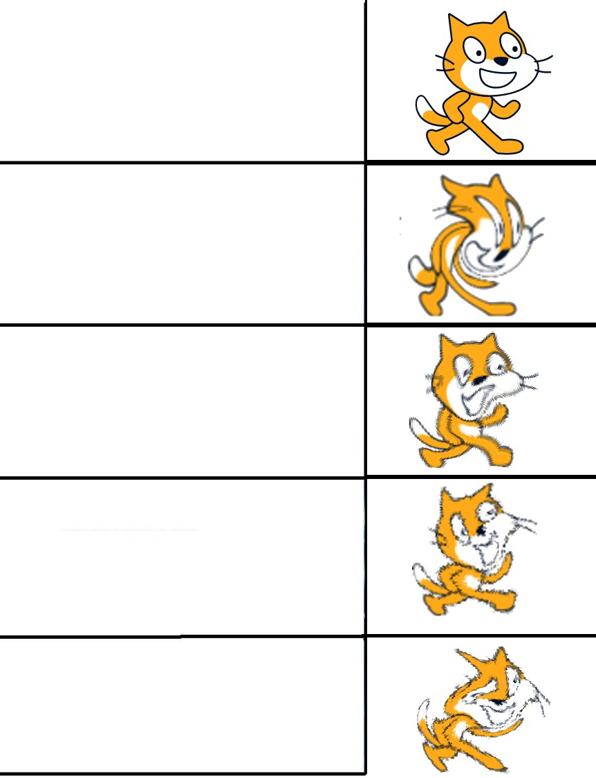 Scratch Cat Whirl Blank Meme Template