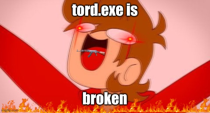 tord on drugs | tord.exe is; broken | image tagged in tord on drugs | made w/ Imgflip meme maker