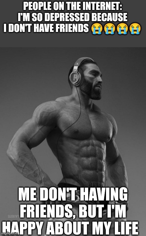 Gigachad With Headphones Imgflip