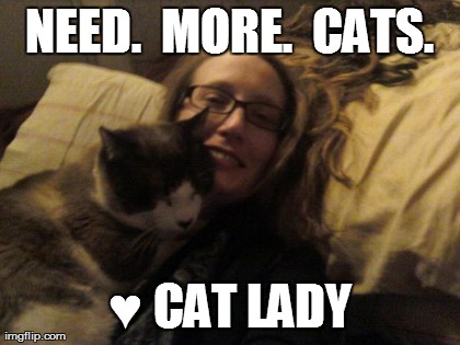 NEED.  MORE.  CATS. â™¥ CAT LADY | image tagged in cat lady | made w/ Imgflip meme maker
