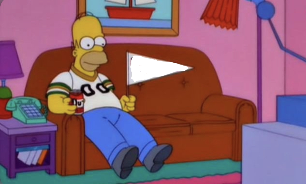High Quality Homer Simpson Team Flag Blank Meme Template
