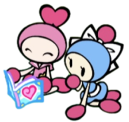 Pink Bomber and Aqua Bomber reading a book Blank Meme Template