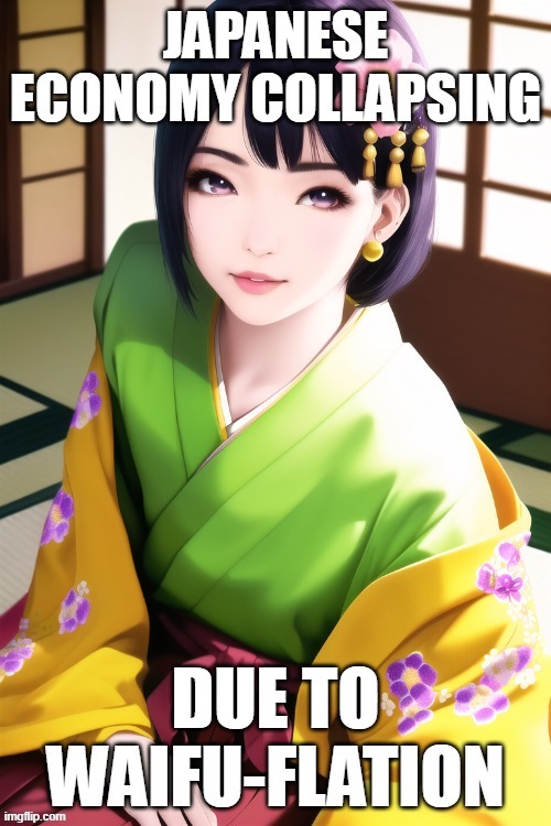 image tagged in japan,waifu,economy,geisha girls temple boys,geisha | made w/ Imgflip meme maker