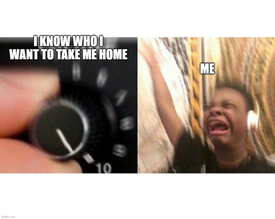 loud music | ME; I KNOW WHO I WANT TO TAKE ME HOME | image tagged in loud music | made w/ Imgflip meme maker