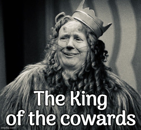 KING OF THE COWARDS | The King of the cowards | image tagged in burger king,cowards | made w/ Imgflip meme maker