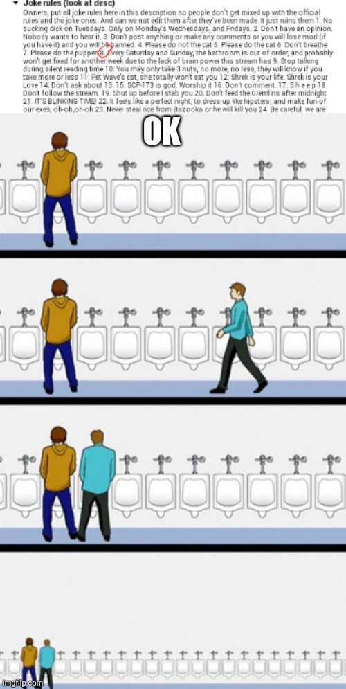 OK | image tagged in bathroom | made w/ Imgflip meme maker