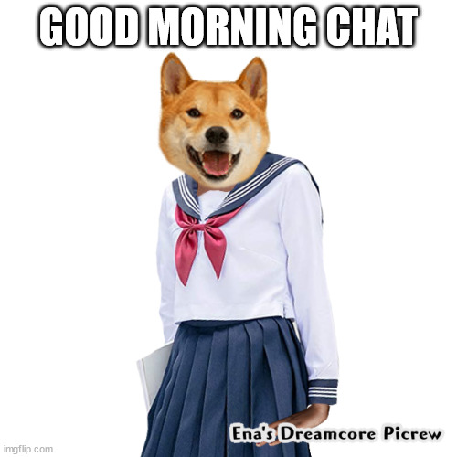 A | GOOD MORNING CHAT | image tagged in anime girl doge | made w/ Imgflip meme maker