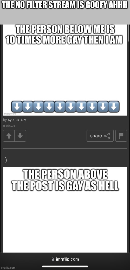 THE NO FILTER STREAM IS GOOFY AHHH | made w/ Imgflip meme maker