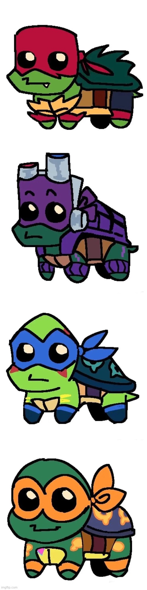 These aren’t mine I found them on Pinterest | image tagged in rottmnt,art,autism creature | made w/ Imgflip meme maker