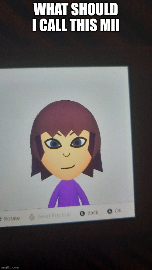 WHAT SHOULD I CALL THIS MII | made w/ Imgflip meme maker