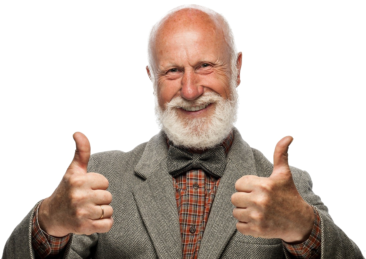 High Quality Gay Old Man with transparency Blank Meme Template