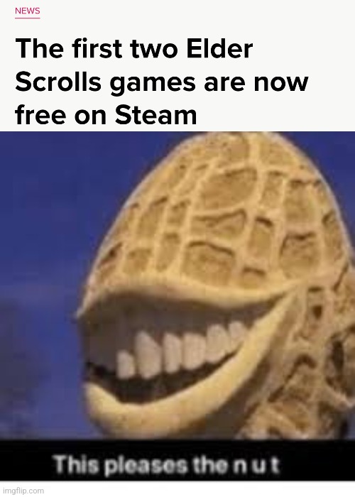 image tagged in this pleases the nut,the elder scrolls | made w/ Imgflip meme maker