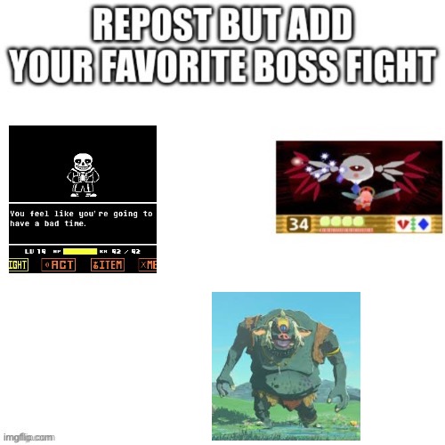 Mine is Hinox | image tagged in boss | made w/ Imgflip meme maker