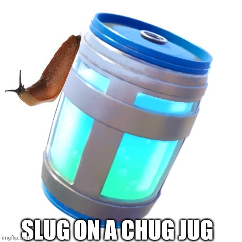 chug jug | SLUG ON A CHUG JUG | image tagged in chug jug | made w/ Imgflip meme maker