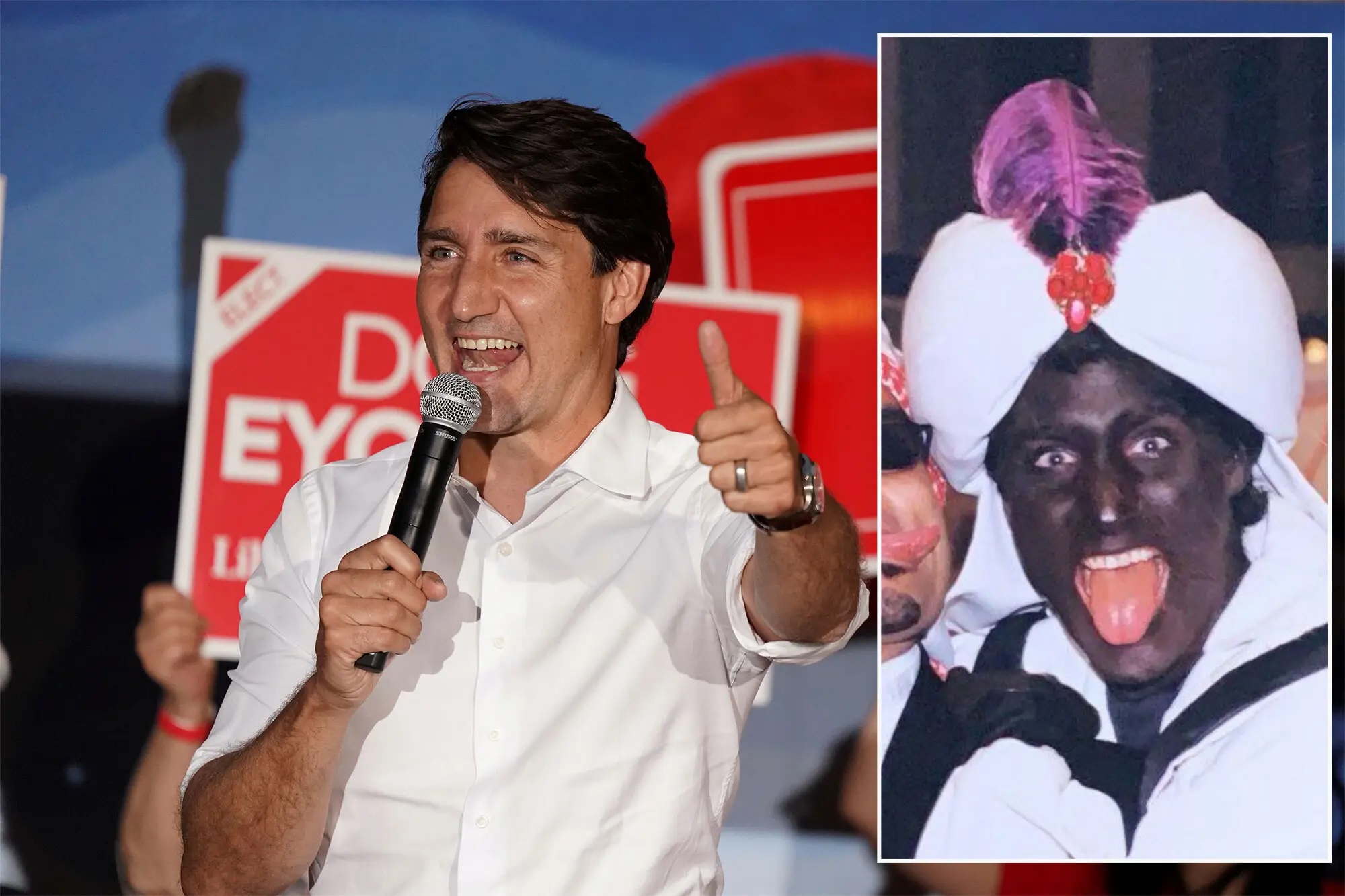 Justin Trudeau blackface Blank Meme Template