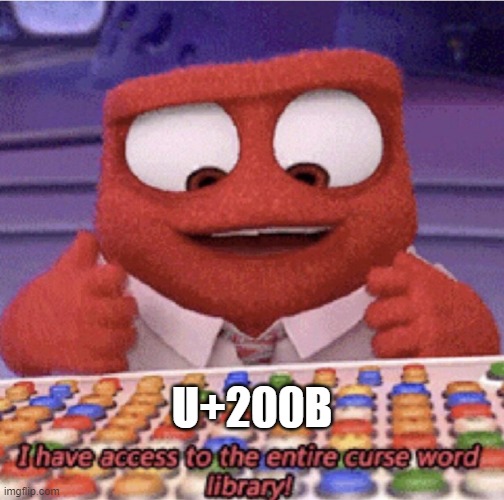 I have to access the entire curse word library | U+200B | image tagged in i have to access the entire curse word library | made w/ Imgflip meme maker