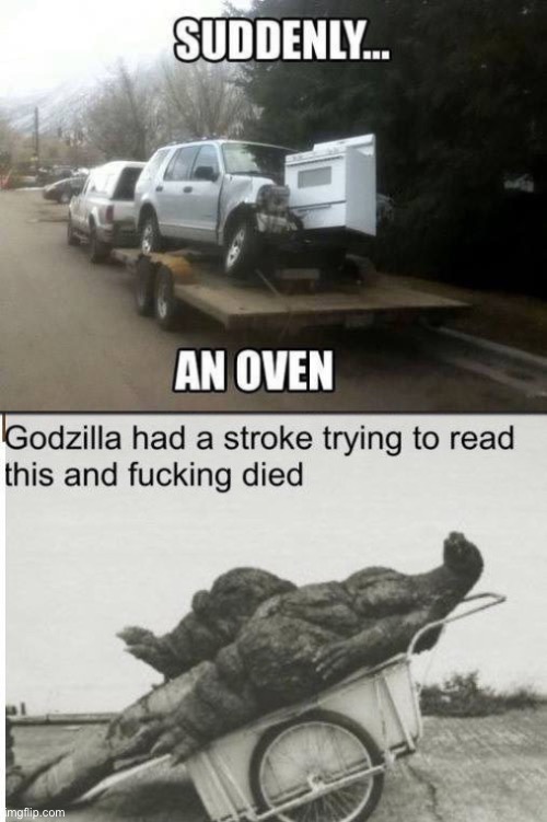 Godzilla lost his 15 braincells | image tagged in godzilla | made w/ Imgflip meme maker