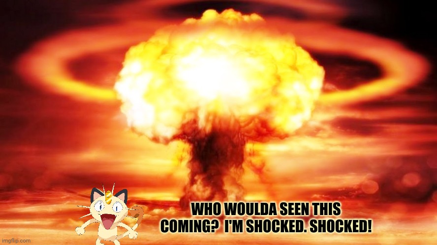 WHO WOULDA SEEN THIS COMING?  I'M SHOCKED. SHOCKED! | made w/ Imgflip meme maker