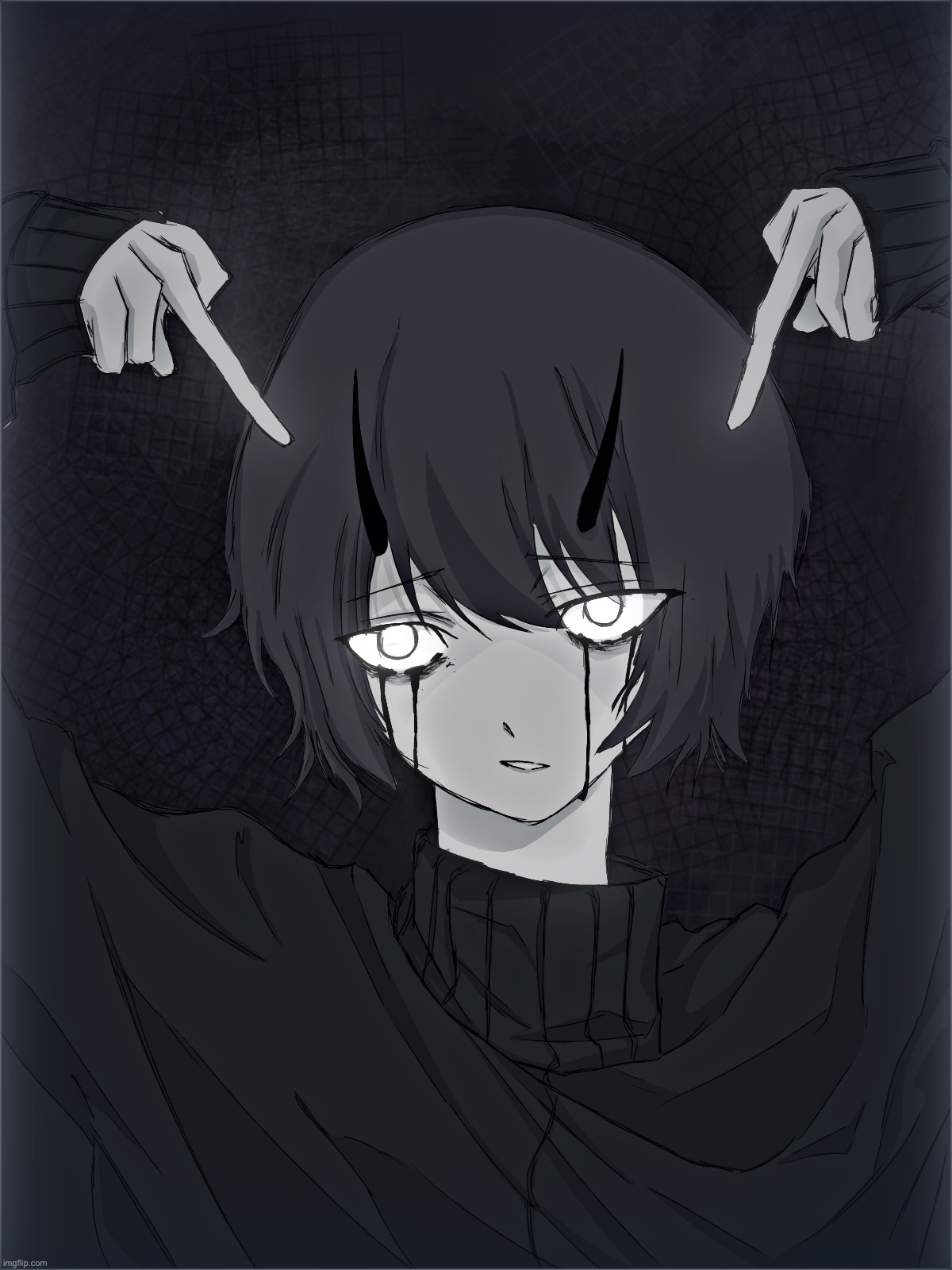 Edgy art of Akio cuz yes | made w/ Imgflip meme maker