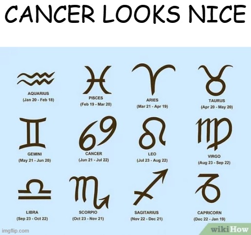 Oh my mind |  CANCER LOOKS NICE | image tagged in 69,nice,meme | made w/ Imgflip meme maker