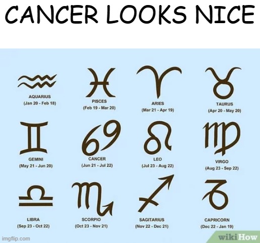 Oh my mind | CANCER LOOKS NICE | image tagged in 69,nice,meme | made w/ Imgflip meme maker