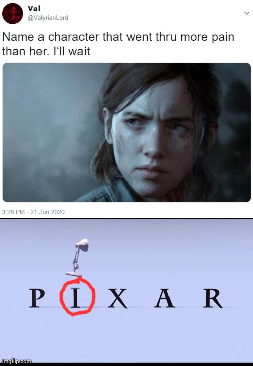 Press F TO PAY RESPECTS TO I | image tagged in name a character that went thru more pain than her i'll wait,pixar lamp | made w/ Imgflip meme maker