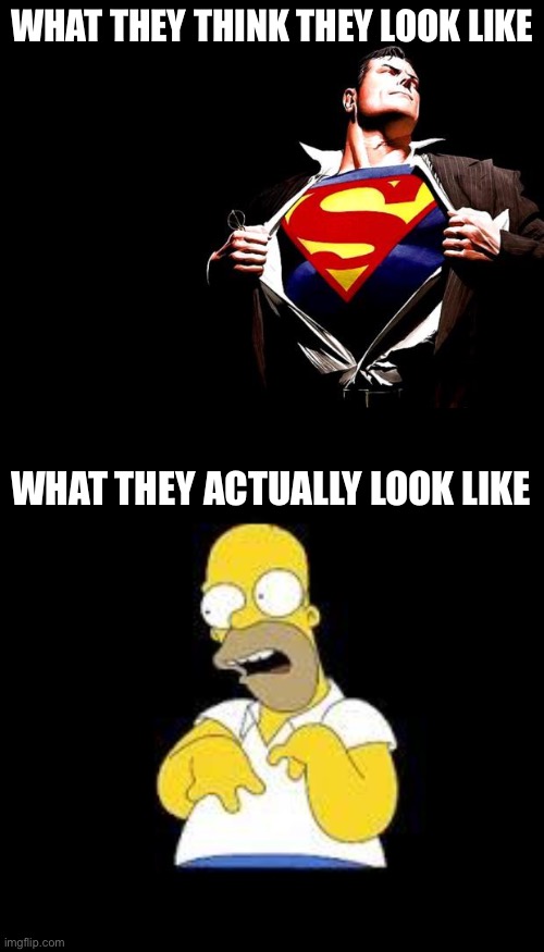 The Virtue signaling woke mob | WHAT THEY THINK THEY LOOK LIKE; WHAT THEY ACTUALLY LOOK LIKE | image tagged in superman,look marge,libtards | made w/ Imgflip meme maker