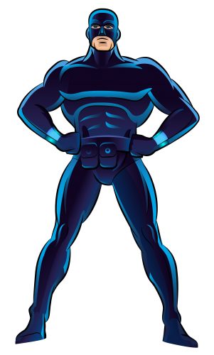 blue superhero Blank Template - Imgflip