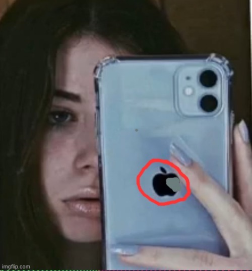 i fixed the logo | image tagged in full apple | made w/ Imgflip meme maker