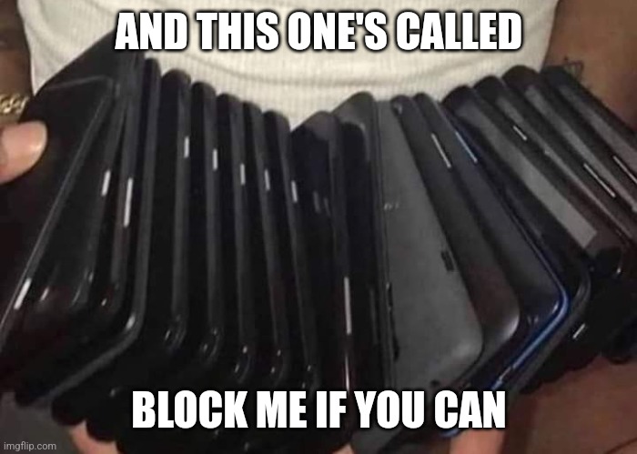 AND THIS ONE'S CALLED; BLOCK ME IF YOU CAN | made w/ Imgflip meme maker