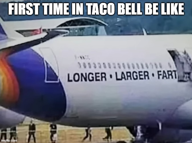taco bell | FIRST TIME IN TACO BELL BE LIKE | image tagged in taco bell | made w/ Imgflip meme maker