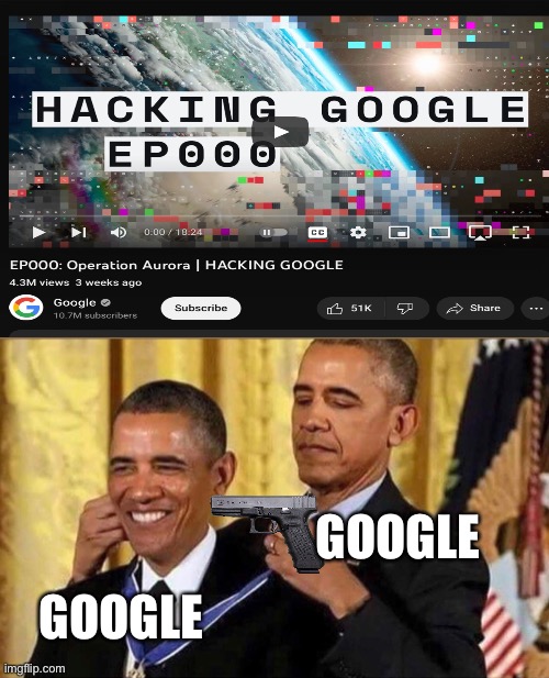 Obama | GOOGLE; GOOGLE | image tagged in obama medal,google | made w/ Imgflip meme maker