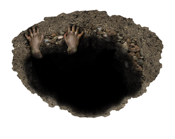 High Quality Hole In Ground Hands Transparent Background Blank Meme Template