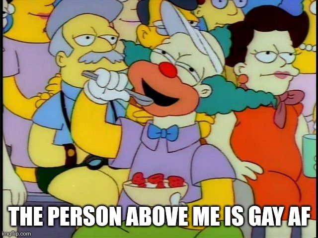 wtf | THE PERSON ABOVE ME IS GAY AF | image tagged in wtf | made w/ Imgflip meme maker