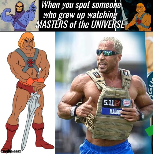 Someone who grew up watching He-Man | When you spot someone who grew up watching 
MASTERS of the UNIVERSE | image tagged in black box,he man leaning on sword transparency | made w/ Imgflip meme maker