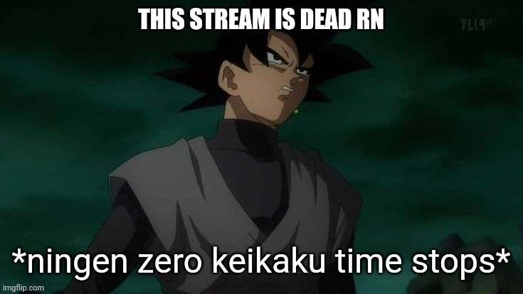 ningen zero keikaku time stops | THIS STREAM IS DEAD RN | image tagged in ningen zero keikaku time stops | made w/ Imgflip meme maker