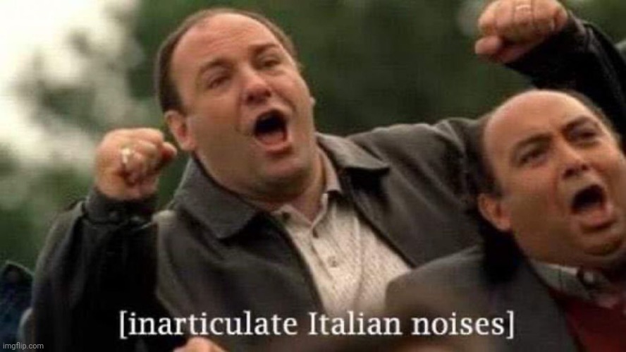 Inarticulate Italian noises | image tagged in inarticulate italian noises | made w/ Imgflip meme maker