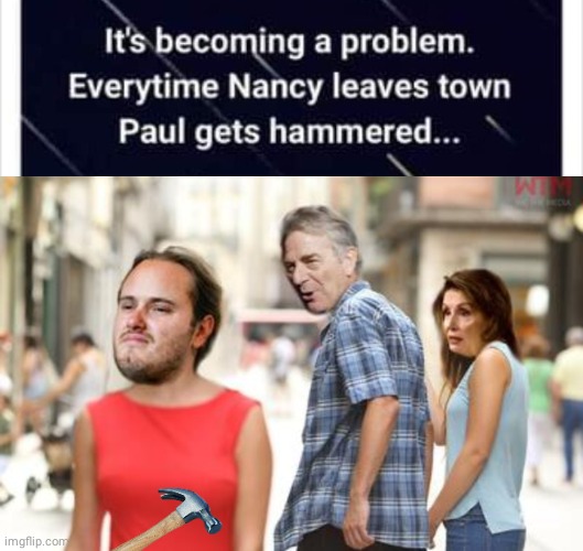 Distracted Paul Pelosi | image tagged in distracted boyfriend | made w/ Imgflip meme maker