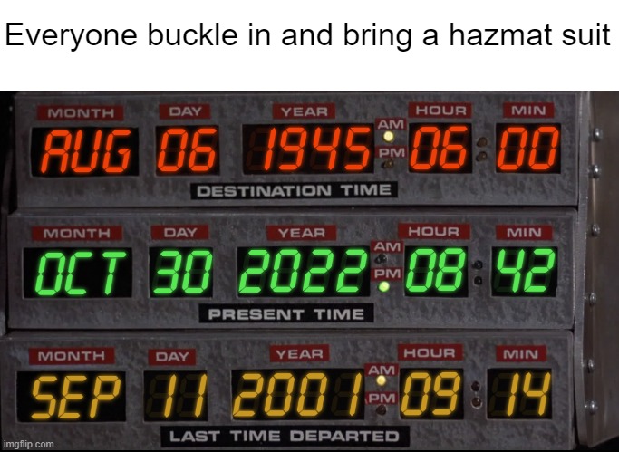 Everyone buckle in and bring a hazmat suit | made w/ Imgflip meme maker