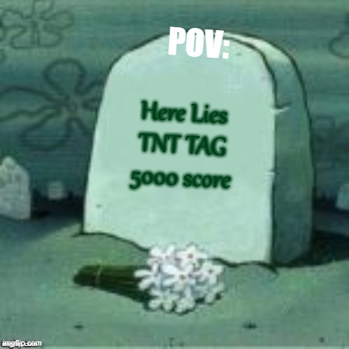 Lost 5000 points | POV:; Here Lies
TNT TAG 5000 score | image tagged in here lies x | made w/ Imgflip meme maker