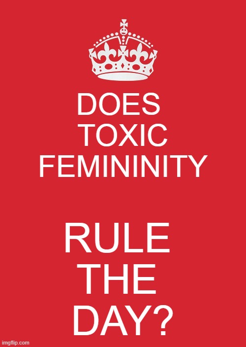 Toxic Feminist Triumphant vs. Toxic Masculinity | DOES 
TOXIC
FEMININITY; RULE 
THE 
DAY? | image tagged in biden obama,john kerry,adam schiff,dennis rodman,charles iii,hillary clinton | made w/ Imgflip meme maker