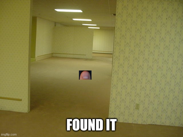 The Backrooms | FOUND IT | image tagged in the backrooms | made w/ Imgflip meme maker