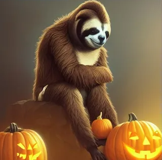 High Quality Barack Obama casting a vote as a costumed Halloween sloth Blank Meme Template