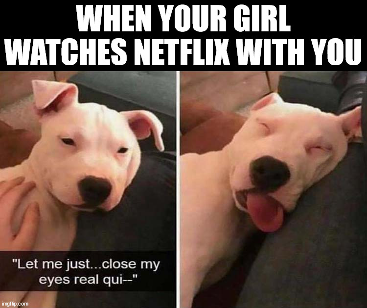 WHEN YOUR GIRL WATCHES NETFLIX WITH YOU | image tagged in netflix | made w/ Imgflip meme maker